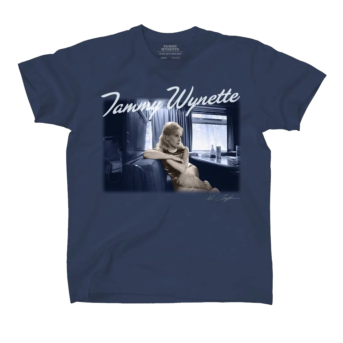 Tammy Wynette Tour Bus T-Shirt (Steel Blue)